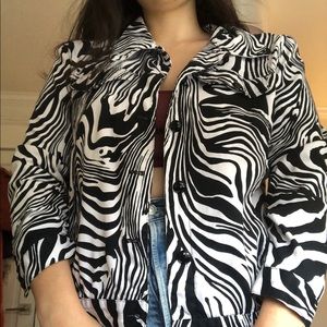 FUNKY ZEBRA ANIMAL PRINT JACKET